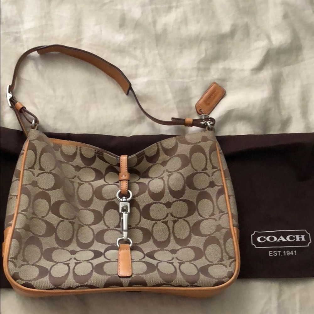 Coach monogram shoulder bag